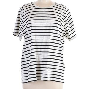 Lands' End Black and White Boxy Short Sleeve Tee
